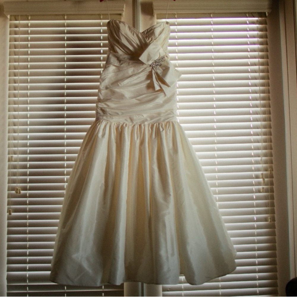 Elegant White Beaded Strap Dress